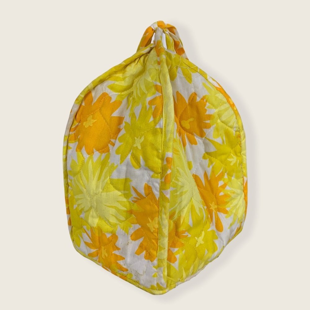 Vintage 60's Floral Quilted Kitchen Appliance Cover
